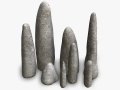 Obelisk Set - White Stone Modello 3D
