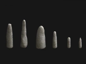 Obelisk Set - White Stone 3D Model