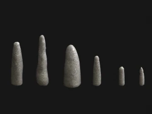 Obelisk Set - White Stone 3D Model