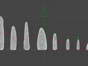 Obelisk Set - White Stone 3D Model