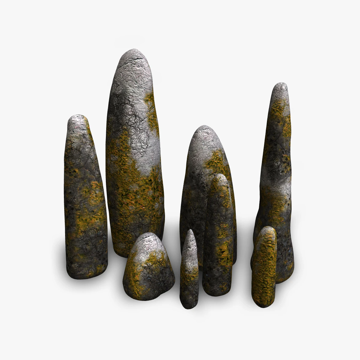Obelisk Set - Corrupted 3D Model .c4d .max .obj .3ds .fbx .stl .blend 