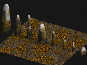 Obelisk Set - Corrupted 3D Model