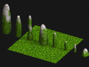 Obelisk Set - Ivy 3D Model