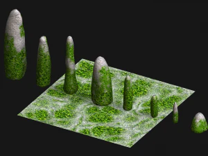 Obelisk Set - Ivy 3D Model