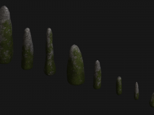 Obelisk Set - Moss 3D मॉडल
