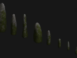 Obelisk Set - Moss 3D Model