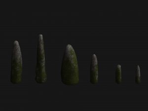 Obelisk Set - Moss 3D मॉडल