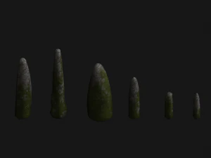 Obelisk Set - Moss 3D Model