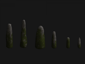 Obelisk Set - Moss 3D मॉडल