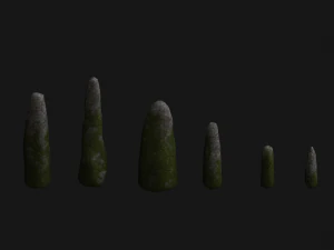 Obelisk Set - Moss 3D Model
