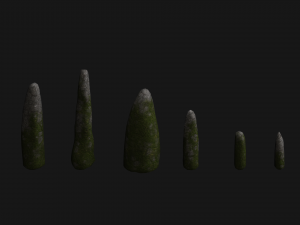 Obelisk Set - Moss 3D मॉडल