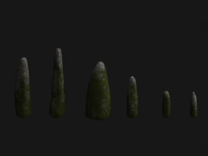Obelisk Set - Moss 3D Model
