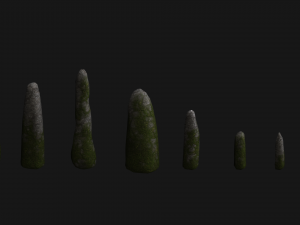 Obelisk Set - Moss 3D मॉडल