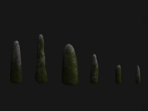Obelisk Set - Moss 3D Model