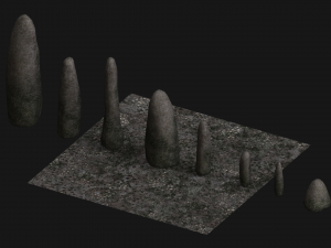 Obelisk Set - Lichen 3D Model