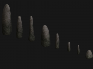 Obelisk Set - Lichen 3D Model
