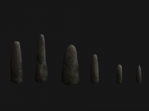 Obelisk Set - Lichen 3D Model