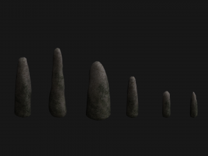 Obelisk Set - Lichen 3D Model