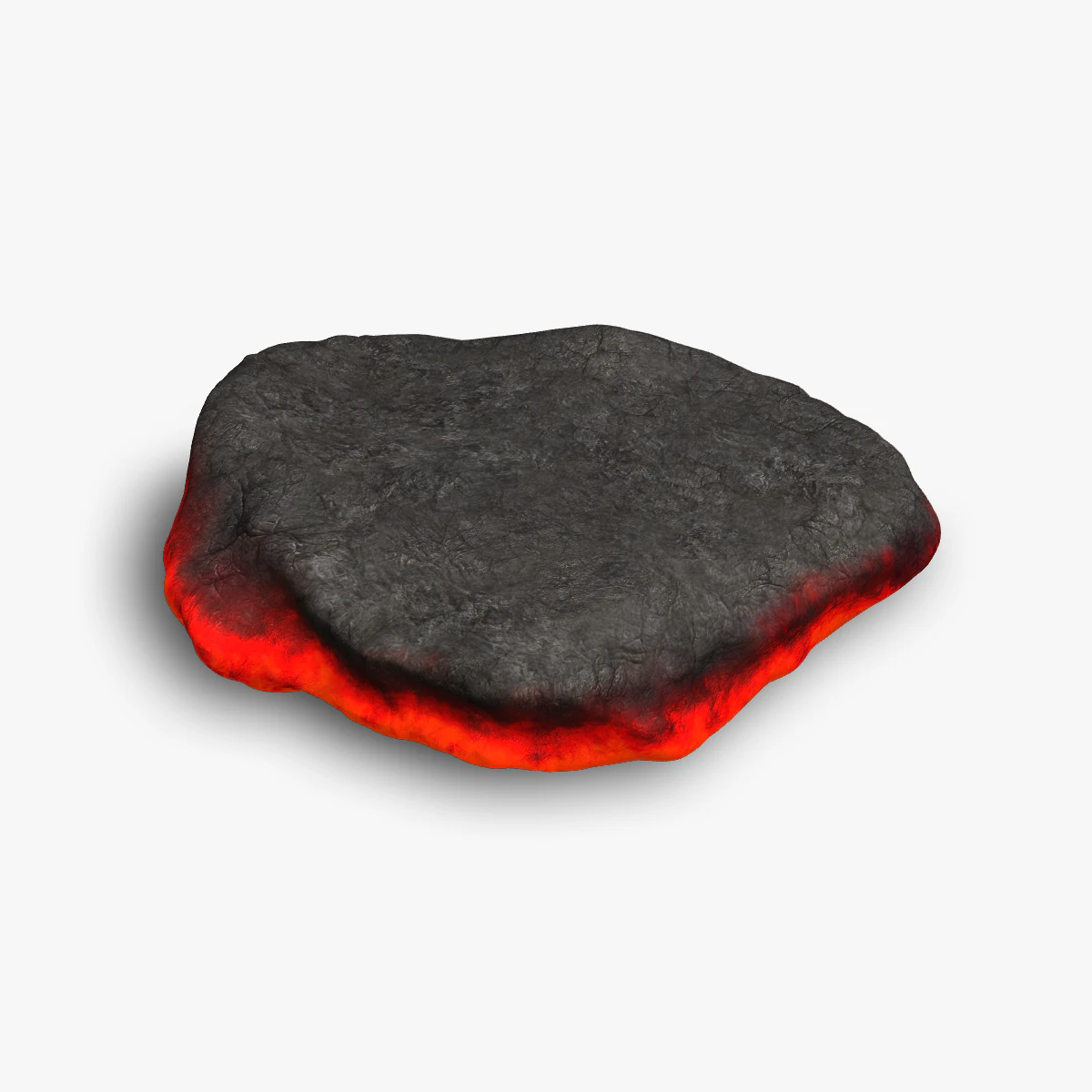 Rock 07 - Lava 3D Model .c4d .max .obj .3ds .fbx .stl .blend
