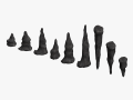 Stalagmite Set - Base 3D Model