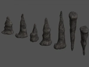 Stalagmite Set - Base 3D Model