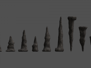 Stalagmite Set - Base 3D Model