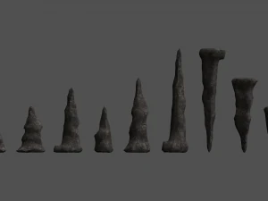 Stalagmite Set - Base 3D Model