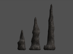 Stalagmite Set - Base 3D Model