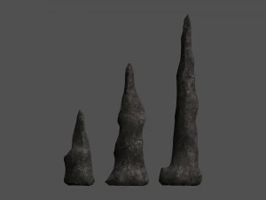 Stalagmite Set - Base 3D Model