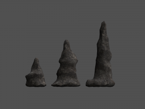 Stalagmite Set - Base 3D Model