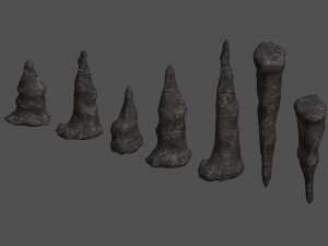 Stalagmite Set - Base 3D Model
