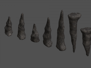 Stalagmite Set - Base 3D Model