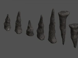 Stalagmite Set - Base 3D Model