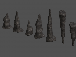Stalagmite Set - Base 3D Model