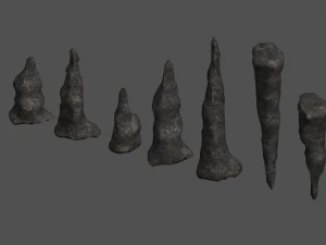 Stalagmite Set - Base 3D Model
