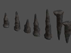 Stalagmite Set - Base 3D Model