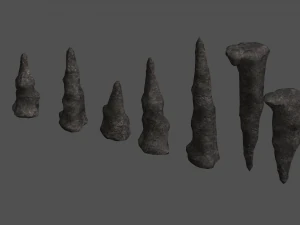 Stalagmite Set - Base 3D Model