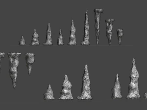 Stalagmite Set - Base 3D Model