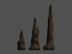 Stalagmite Set - Base 2 3D Model