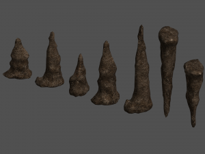 Stalagmite Set - Base 2 3D Model