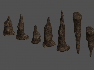 Stalagmite Set - Base 2 3D Model