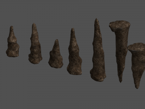 Stalagmite Set - Base 2 3D Model