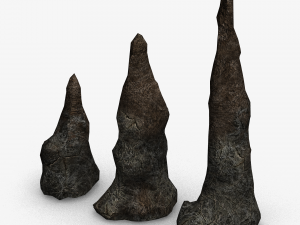 Stalagmite Set - Cracks Modelo 3D