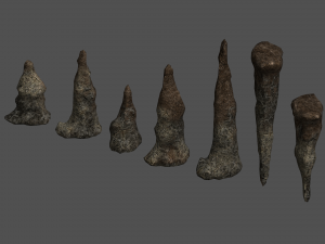 Stalagmite Set - Cracks Modelo 3D