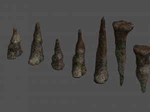 Stalagmite Set - Cracks Modelo 3D