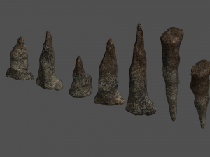 Stalagmite Set - Cracks Modelo 3D