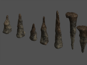 Stalagmite Set - Cracks Modelo 3D