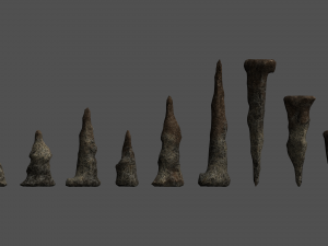Stalagmite Set - Cracks Modelo 3D