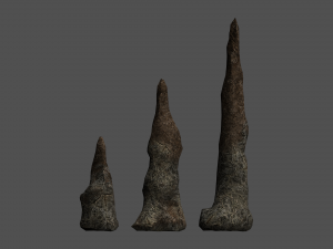 Stalagmite Set - Cracks Modelo 3D