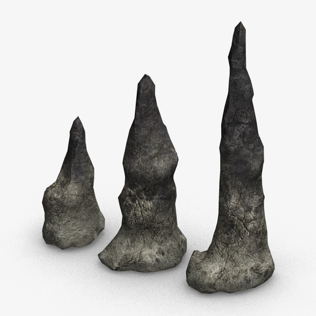 Stalagmite Set - Dust 1 Modello 3D .c4d .max .obj .3ds .fbx .stl .blend 